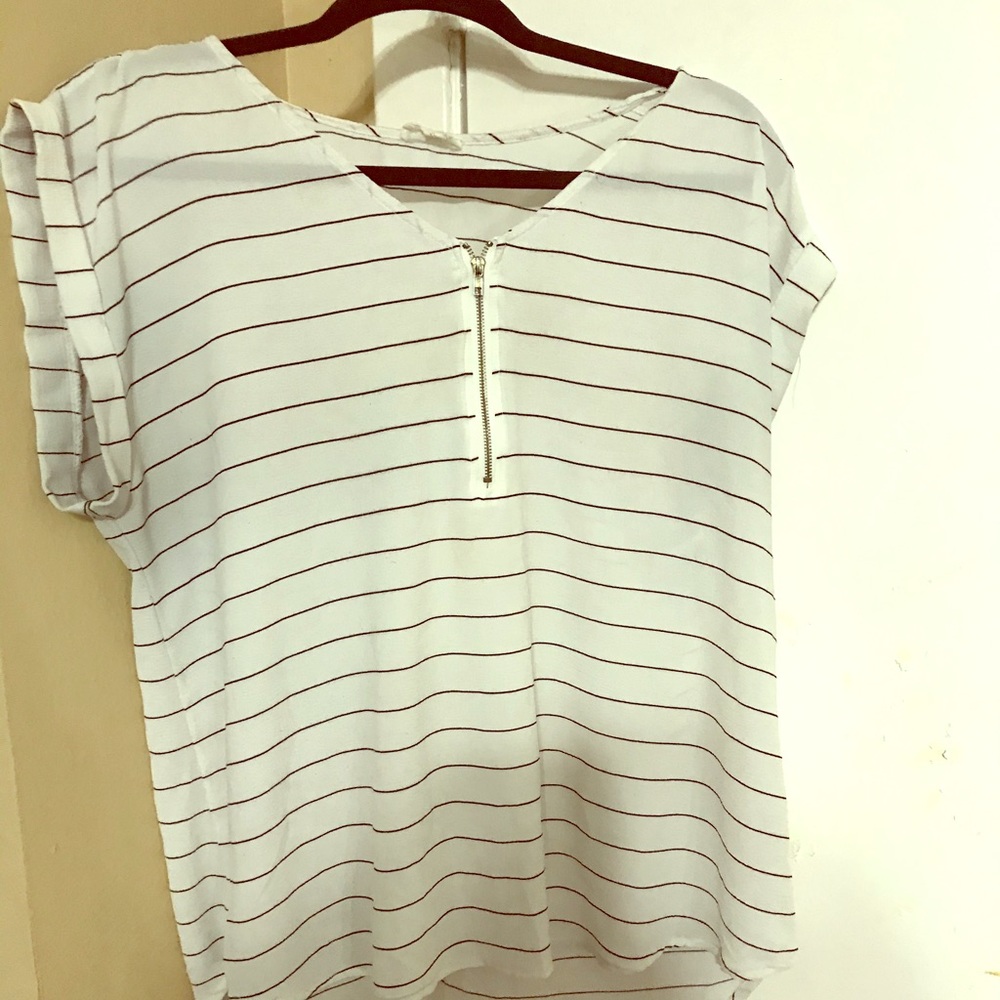 Black and white blouse